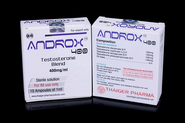 Androx 400 (1ml Amps) - Testosterone Phenylpropionate + Testosterone Cypionate + Testosterone Decanoate + Testosterone Isocaproate 400mg/ml